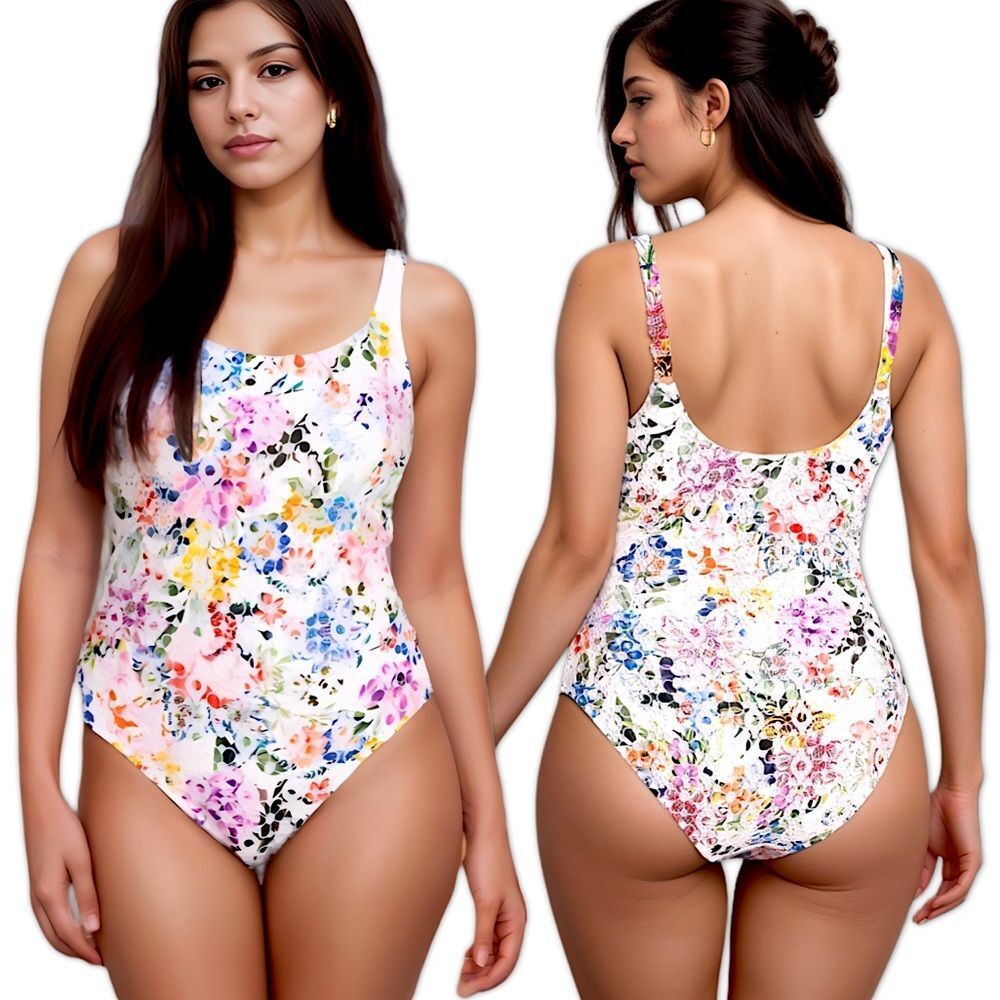 NWT Johnny Was Neon Jungle Eyelet One Piece Swimsuit - Picture 1 of 15